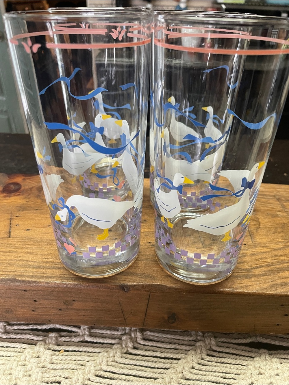 Vtg 1980s Libbey Country Goose
Drinking Glasses Set of 4 Farmhouse Tumblers